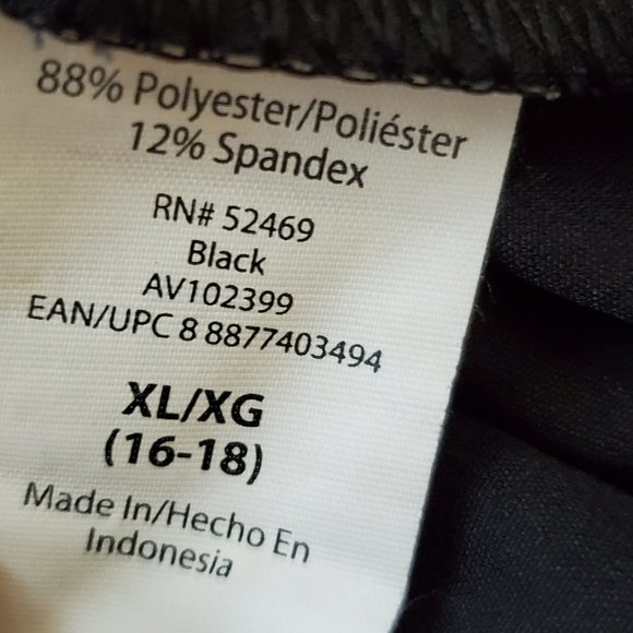 Avia Black Front Half Zip Hoodie Jacket SZ XL (16-18) - Picture 8 of 10